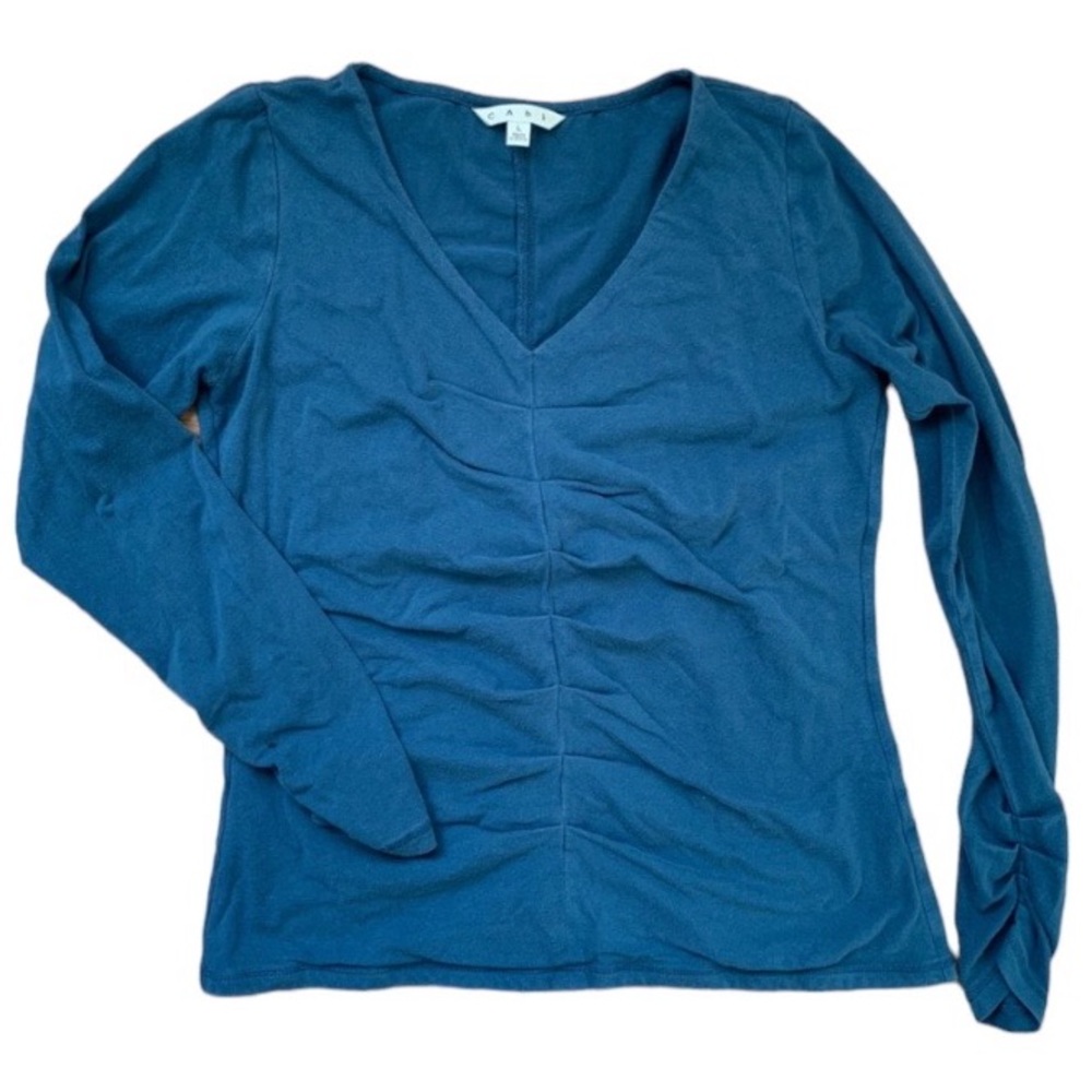 Cabi V-Neck Teal Blouse